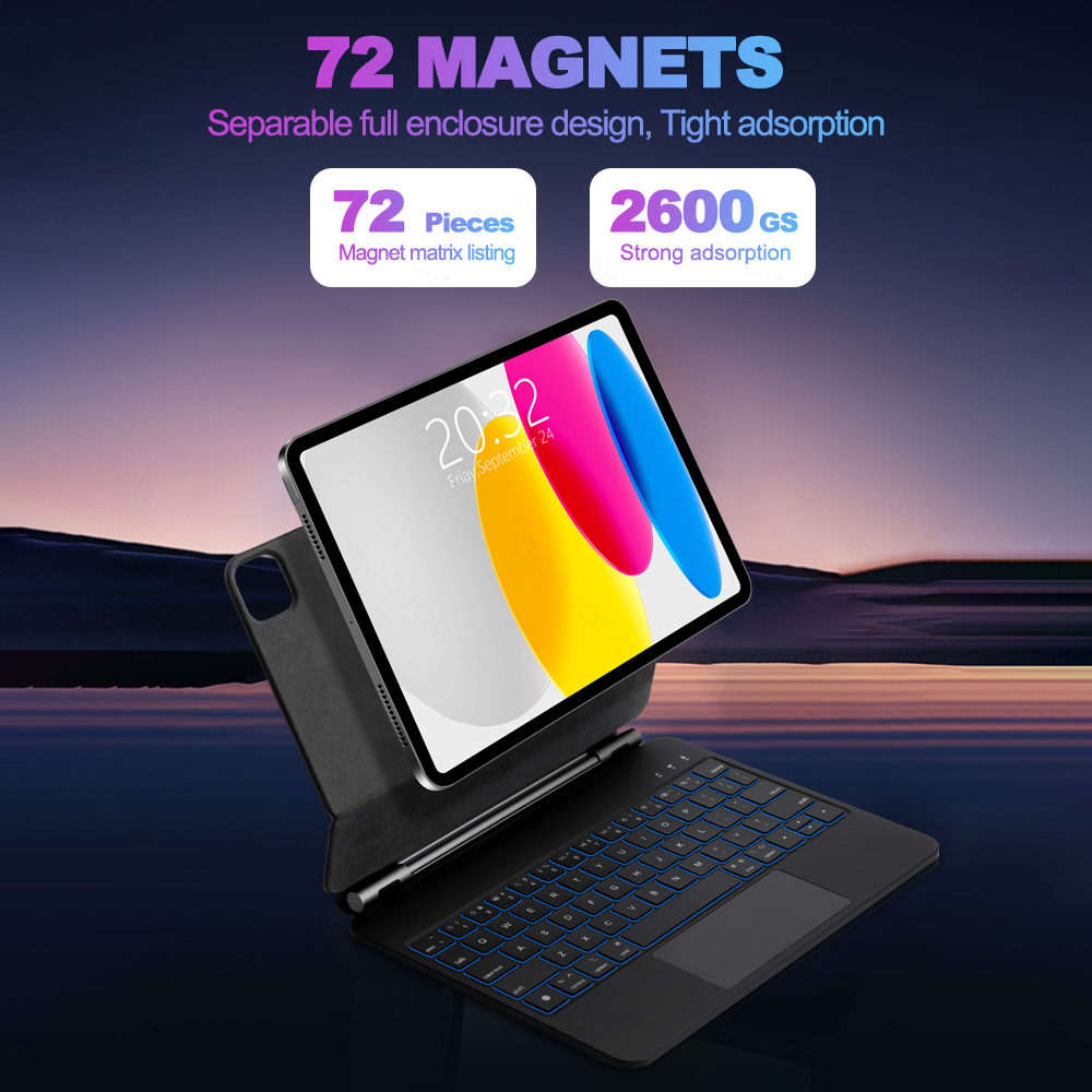 GOOJODOQ Magic Keyboard do iPa – Ipad Cover Folio recenzja i cena