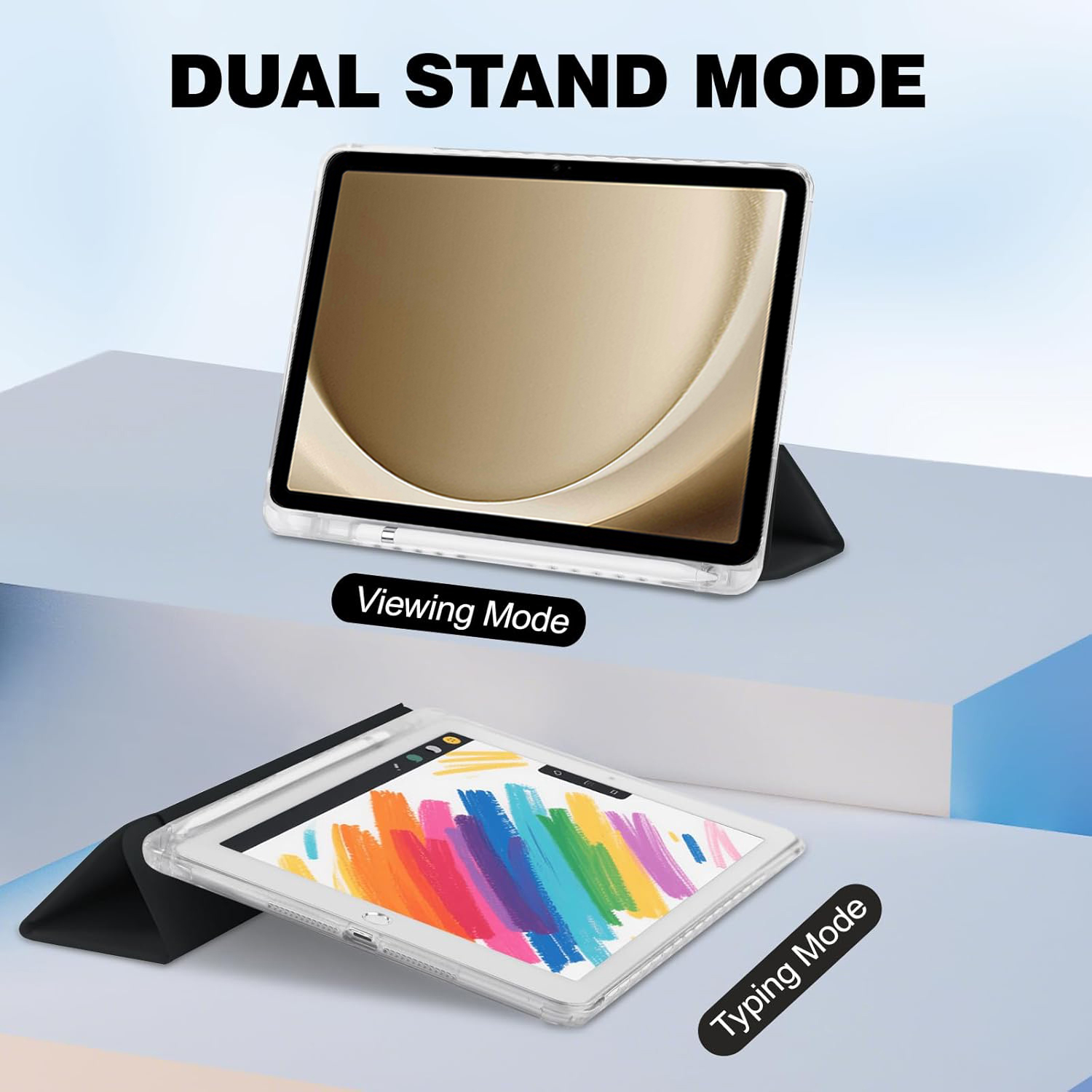 Przezroczyste etui z miejscem  – Samsung Tablet A9 Accessories recenzja i cena
