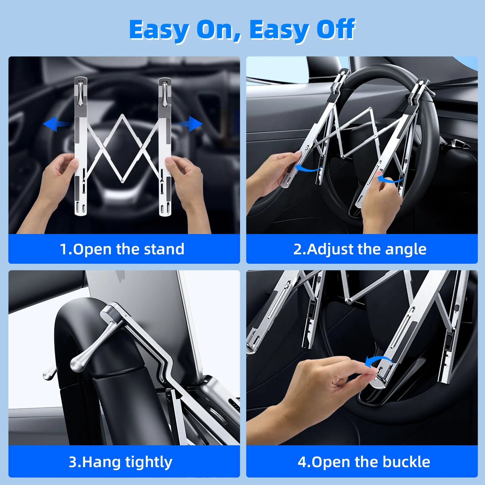 Uchwyt samochodowy na laptopa  – Tesla Tablet Accessories recenzja i cena